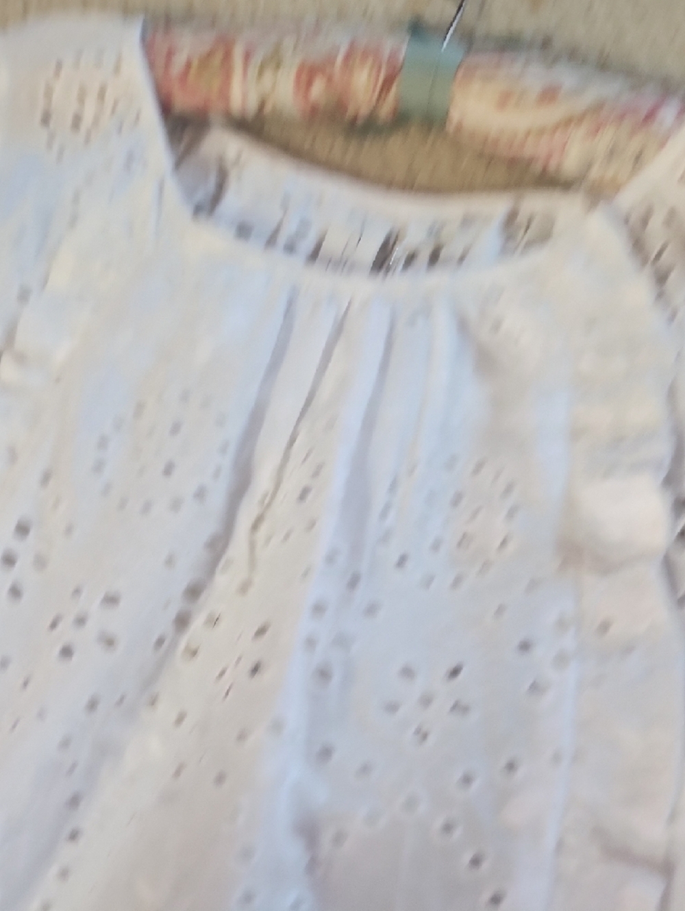 Joie White Eyelet Ruffle-Trim Blouse - Picture 11 of 14